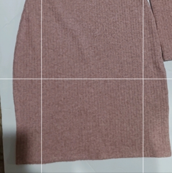 Final $8 LeLis "One Shoulder Cable Knit Dress" Sz. S Dusty Pink. - Picture 3 of 6